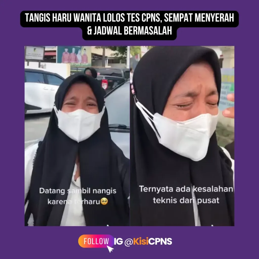 Tangis Haru Wanita Lolos Tes CPNS, Sempat Menyerah & Jadwal Bermasalah